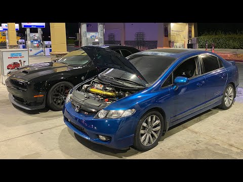Can A Supercharged Civic Si Beat A Hellcat? 🤔