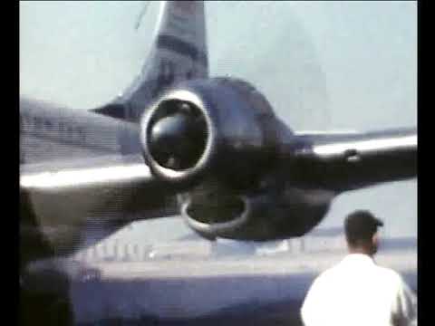 Decollo DC7 Swissair da New York 1956