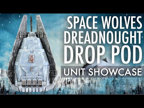 Unit Showcase | Space Wolves Dreadnought Drop Pod, Space Marines, Painting Reference, Warhammer 40K