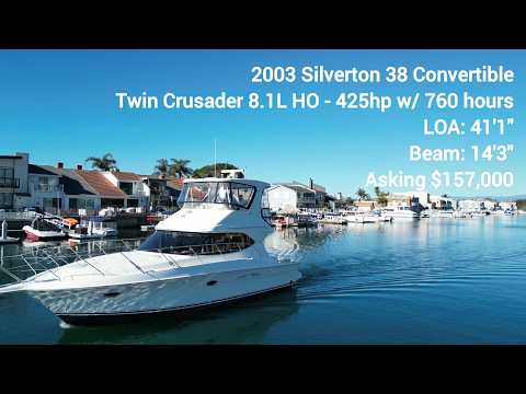 2003 Silverton 38 Convertible Reelin N Rockin Video