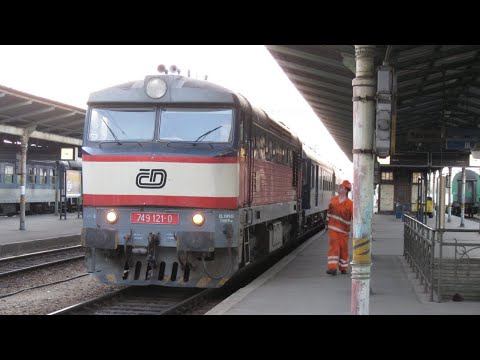 Czech Republic: CD Class 749 'Bardotka' diesel loco 749121 at České Budějovice railway station