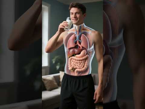 What Happens When You Drink Milk? | 3D Realistic Human Digestive System Animation
