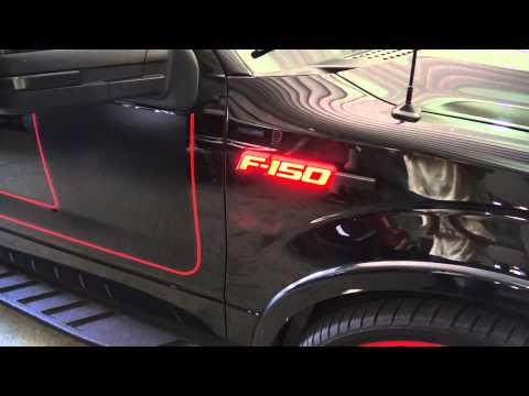 RECON Part # 264282RDBK 09-14 Ford F-150 Illuminated Emblems RED LED