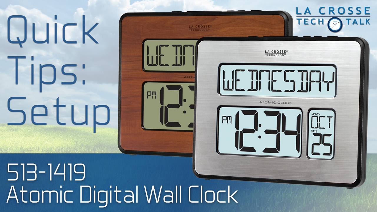 Digital Atomic Wall Clock Setup Instructions