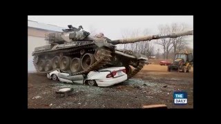 Tanks Killing Cars! ~ [2016 ReMiX] ~ Crushed to Death by Heavy Machinery!