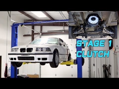 BMW E36 328is Stage 1 Clutch Install + NEW EXHAUST