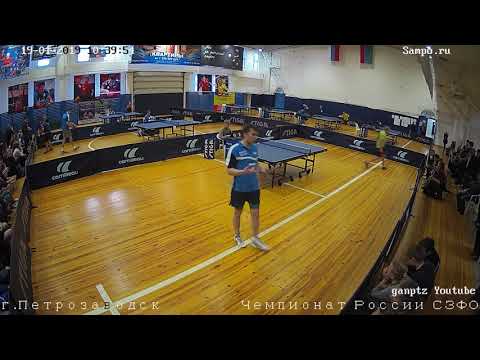 Гребнев-Мартюшев Чемпионат России СЗФО по настольному теннису 19/01/2019. ДС Корал г. Петрозаводск