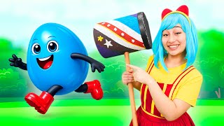 Download lagu Catch the Funny Egg!  MORE | Kids Songs & Nursery Rhymes | TigiBoo mp3