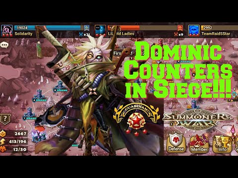 Summoners War : Dominic Counters in Siege!!!