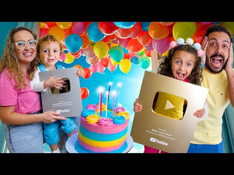 BELLA E LUCCA COMEMORAM 1 MILHÃO DE INSCRITOS - FAMÍLIA BELLA E LUCCA SHOW