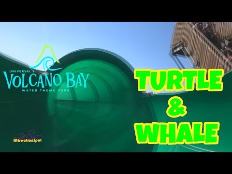 Turtle & Whale Round Raft Slide 60 FPS (HD POV) Universals Volcano Bay Water Theme Park