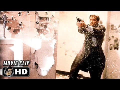 Bathroom Fight Scene | TRUE LIES (1994) Movie CLIP HD