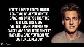 Charlie Puth - Boy (Lyrics)