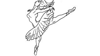 How to Draw a Ballerina | Ballet Dancer Drawing Step by Step | Easy Ballerina Sketch for Beginners