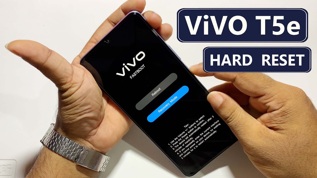 Vivo T5e Hard Reset - Factory Reset