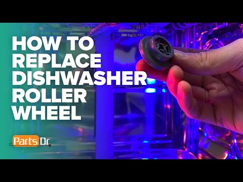 How to replace lower rack roller wheel in LG dishwasher part #4581DD3003C