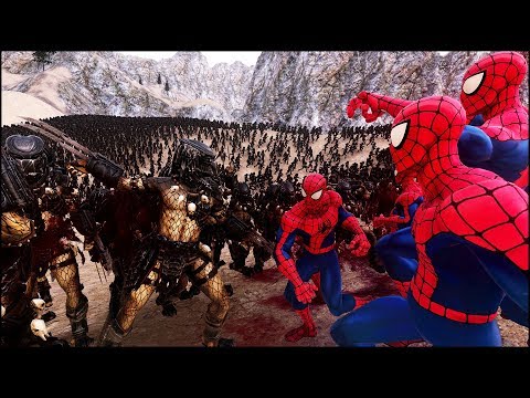 10.000 PREDATORS vs 5000 SPIDERMAN - Ultimate Epic Battle Simulator