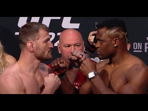 Francis Ngannou vs Stipe Miocic Faceoff Staredown l UFC 220