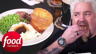 Guy Fieri Finds Authentic Yorkshire Pudding In A Brit Pub In Delaware | Diners, Drive-Ins & Dives