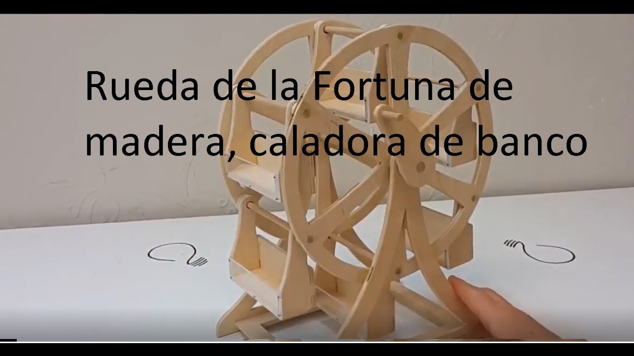 mesa de dulces Rueda de la Fortuna de madera caladora de banco bricolaje