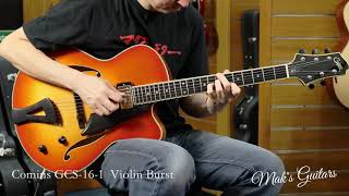 Video thumbnail for Comins GCS-16-1 Violin Burst Archtop Guitar by Mak's Guitars