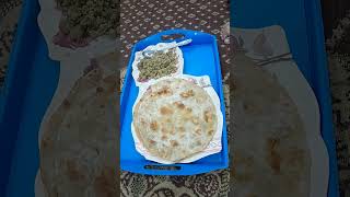 special Sunday breakfast with paratha and aloo andy