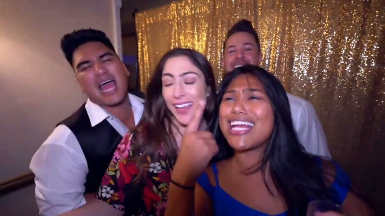 Wedding guests celebrating with Famous Entertainment