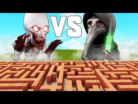 SCP 096 VS SCP 049 В ЛАБИРИНТЕ! КАКОЙ SCP ПОЙМАЕТ БОЛЬШЕ В ЛАБИРИНТЕ!