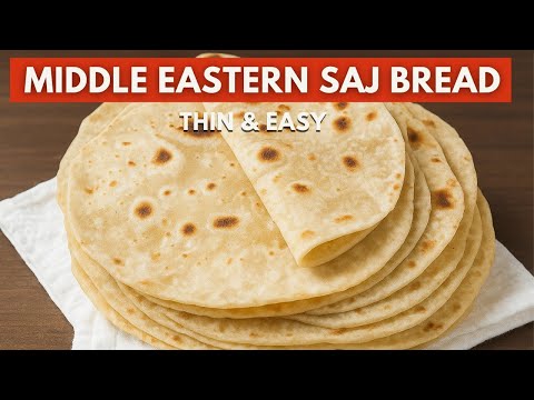 🔥 Authentic Middle Eastern Saj Bread – Soft, Thin & Easy to Make at Home!