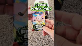 PERFECT ORDER!! Opening a Pokemon tcg booster pack. #shorts