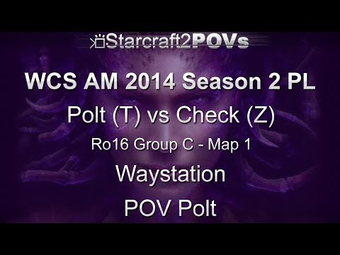 SC2 HotS - WCS AM 2014 S2 PL - Polt vs Check - Ro16 Group C - Map 1 - Waystation - Polt