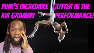 PINK&#39;s incredible Glitter in the air Grammy Performance 2010 REACTION - First time hearing