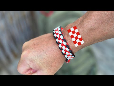 Making a Checkered Paracord Bracelet – Croatian Red & White 'Šahovnica' DIY