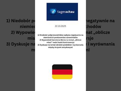 Niemiecki dziennik telewizyjny @tagesschau 22 pazdziernika