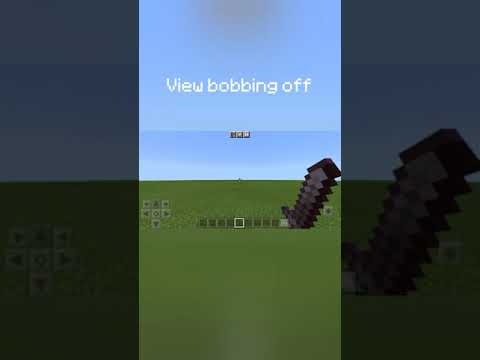Minecraft View Bobbing On VS Off #shorts