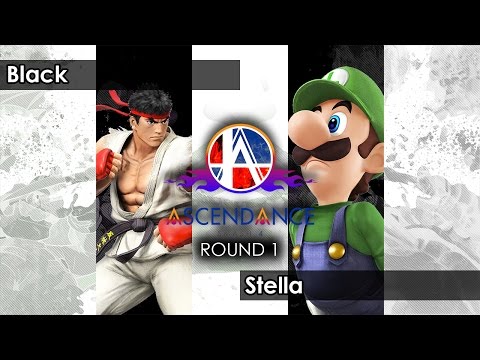 Smash 4: Black (Ryu) V Stella (Luigi) - Ascendance 15 Tournament SSB4