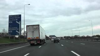 preview picture of video 'Driving On The M6 Motorway From J21 Warrington To J20 Appleton, Cheshire, England 16th April 2012'
