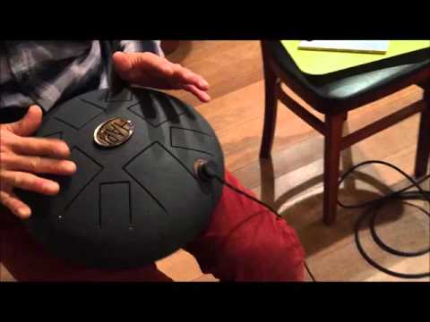 HAPI DRUM and a rubber band jamming with Magnetic Sandwiched Pickups