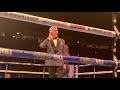 Michael buffer at Manchester arena singing sweet Caroline. Crolla's last fight. i was time keeper