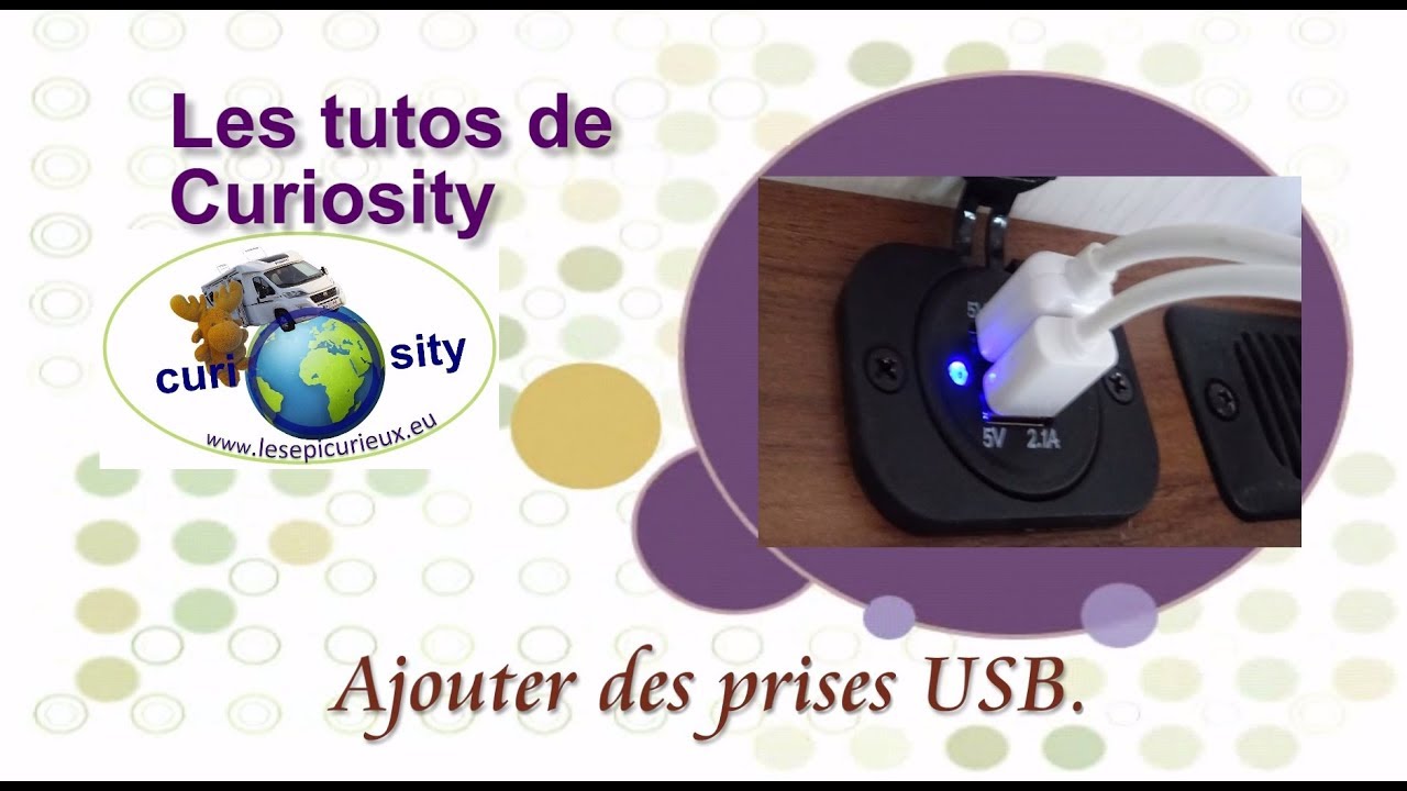 AJOUTER DES PRISES USB : 3 doubles prises installées !