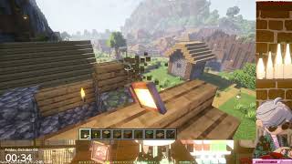 チルくマイクラのクリエイティブモードで隠れ里作り【20251003】