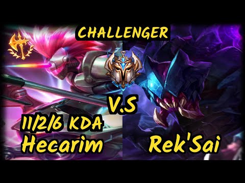 1907 FB Kirei (HECARIM) vs REK'SAI - 11/2/6 KDA JUNGLE CHALLENGER GAMEPLAY - EUW