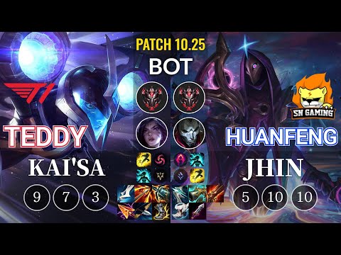 T1 Teddy Kai'Sa vs SN huanfeng Jhin Bot - KR Patch 10.25