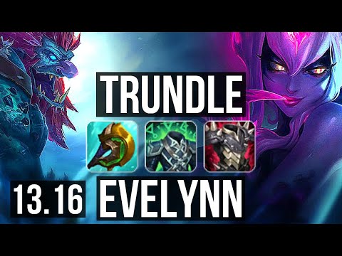 TRUNDLE vs EVELYNN (JNG) | 10/1/25, Rank 7 Trundle, Dominating | TR Master | 13.16