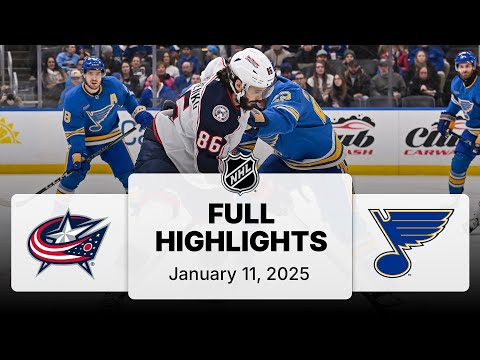 NHL Highlights | Blue Jackets vs. Blues | January 11, 2025