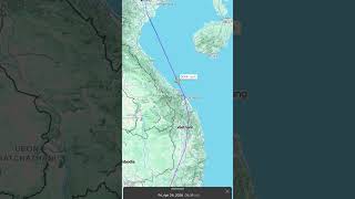 Hanoi to Singapore flight route map 🗾| #shorts