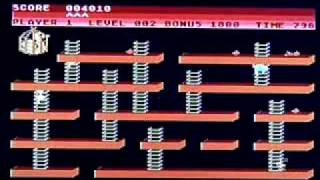 Chuckie Egg on Atari 8 bit vintage gaming computer. Gameplay & Commentary