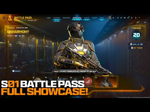 ALL NEW Black Ops 7 Season 1 BATTLE PASS TIERS & REWARDS! (Tier 1-100 FULL SHOWCASE!)