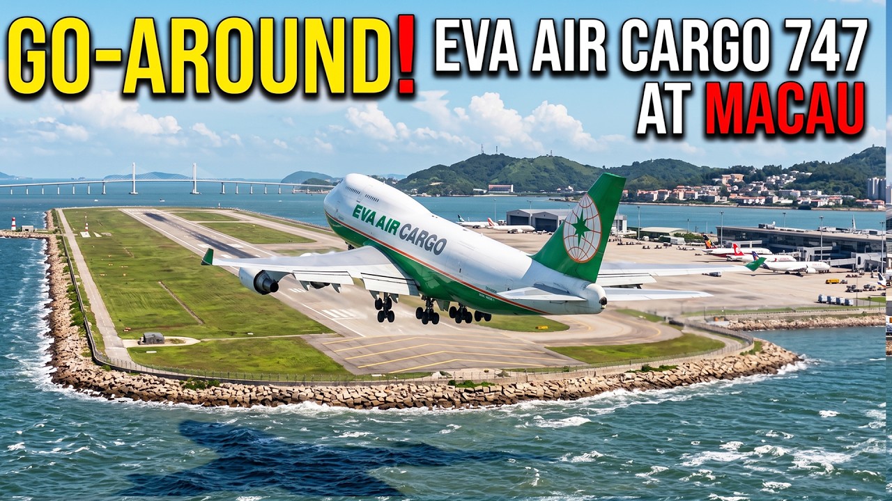 TOO LOW ON FINAL! EVA Cargo Extreme Low-Altitude Go-Around at Macau | MSFS 2020