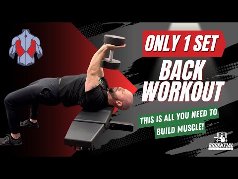 ONLY 1 SET Back Workout (THIS IS ALL YOU NEED TO BUILD MUSCLE!)